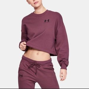 UA Rival Fleece Graphic Crew